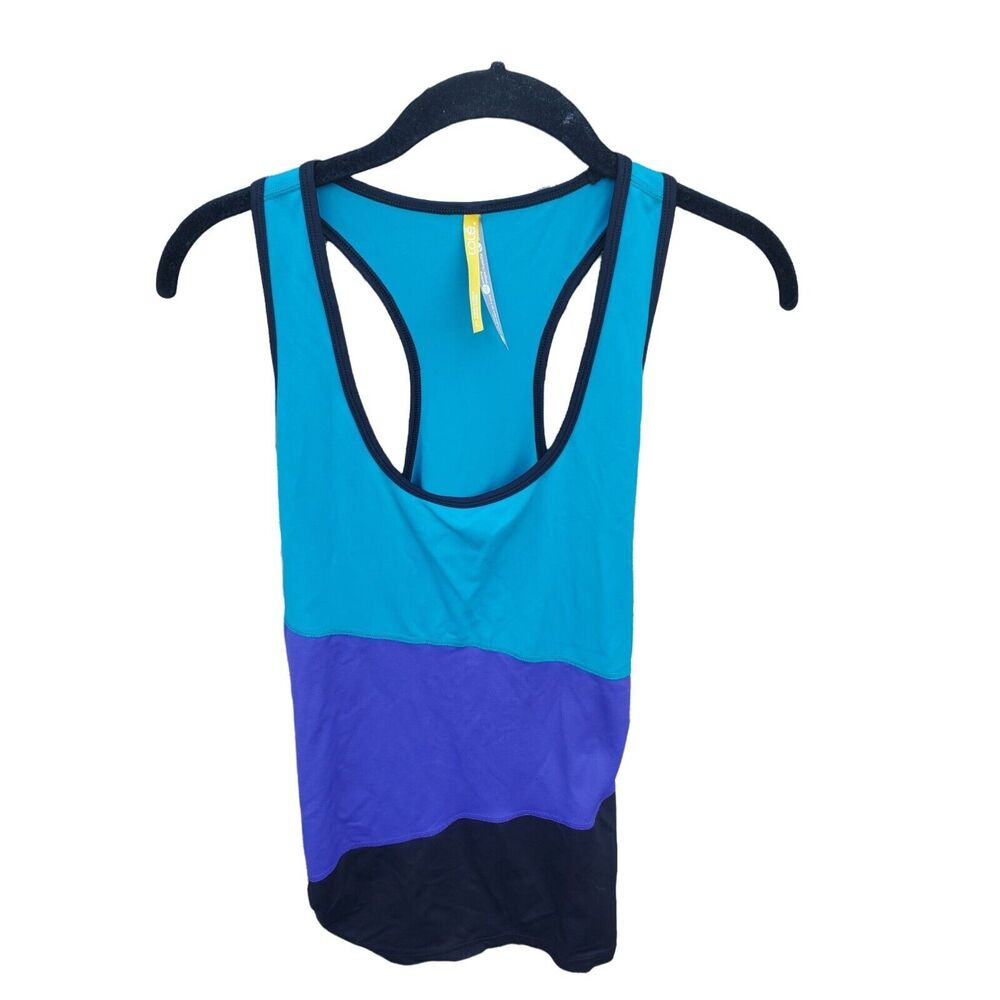 Lole Racer Back Tank Top‎ Large Womens Color Block Sleeveless Workout Yoga